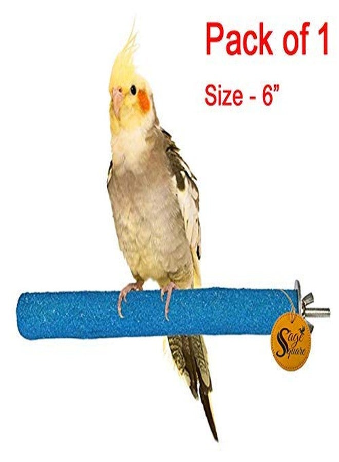 Sage Square Natural Habitat Wooden Sand Perch/Stand/Toy for Birds (Light Weight) (Size - 6") - Image 2